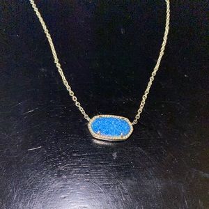 Kendra Scott blue Drusy Necklace